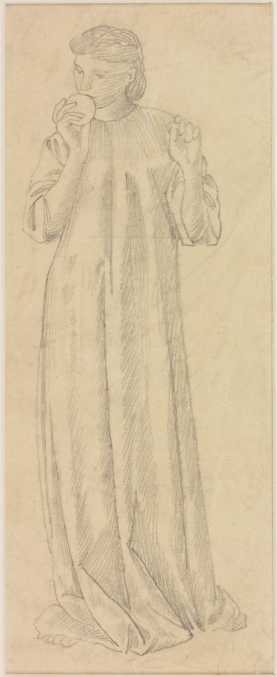 Weibliche Figur mit Apfel von Edward Burne Jones